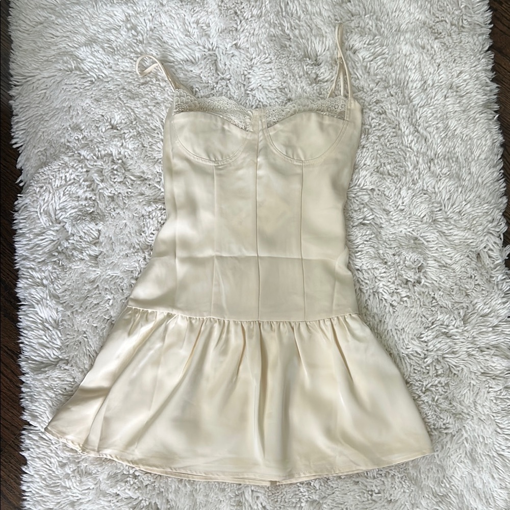 Peppermayo Cream Mini Dress